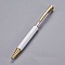 Stylo &agrave; d&eacute;corer de perles tube vide &agrave; customiser dor&eacute; blanc x 1 pi&egrave;ce
