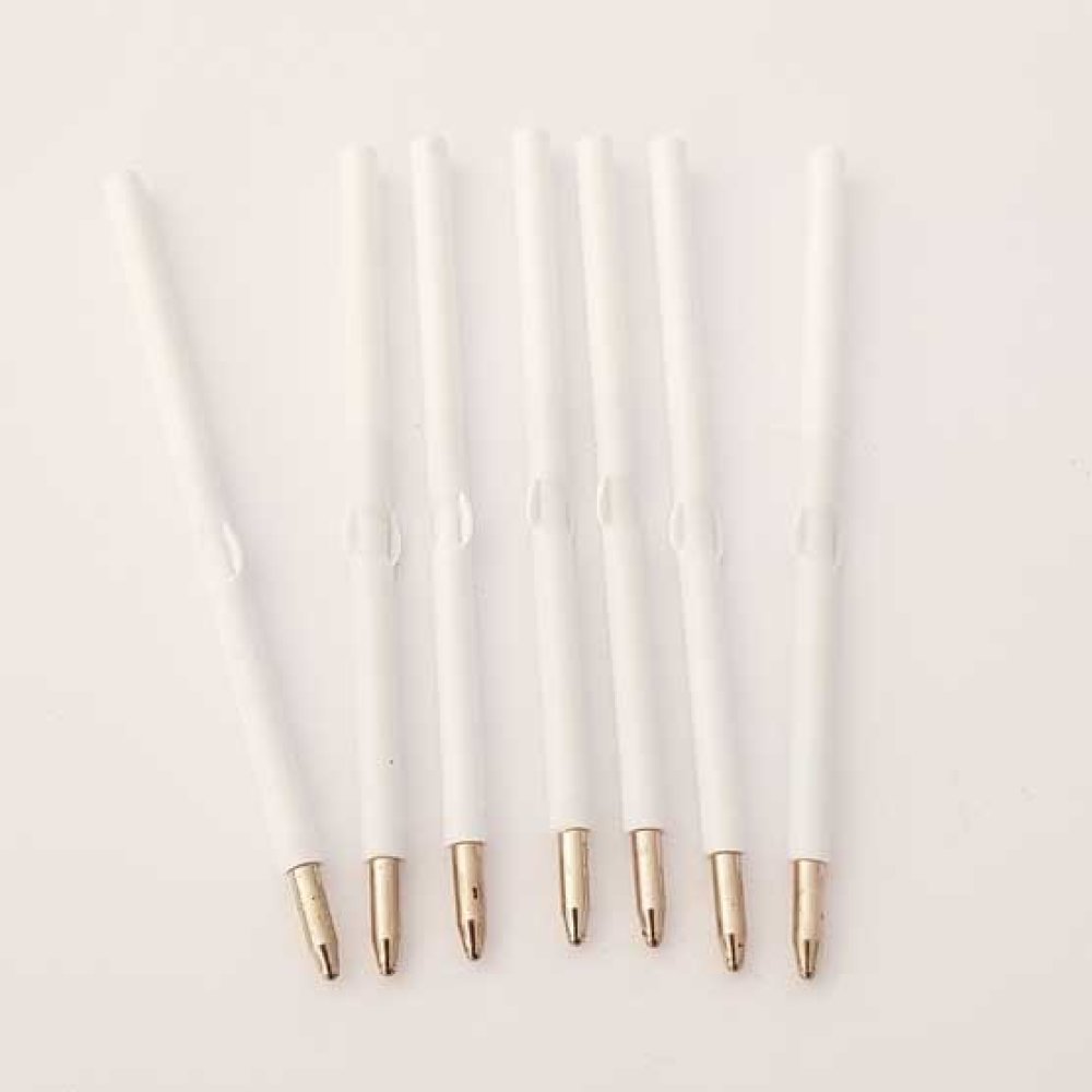 Stylo &agrave; d&eacute;corer de perles tube vide &agrave; customiser dor&eacute; blanc x 1 pi&egrave;ce