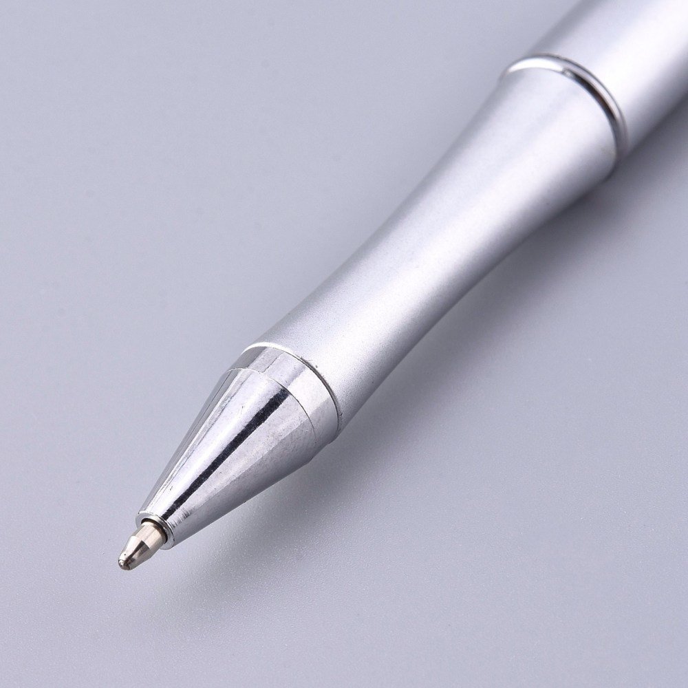 Stylo &agrave; d&eacute;corer pour perles Gris Argent&eacute; &agrave; customiser x 1 pi&egrave;ce