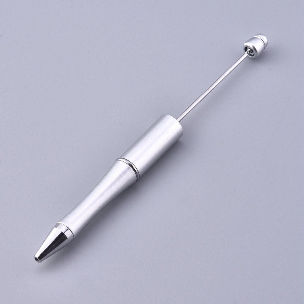 Stylo &agrave; d&eacute;corer pour perles Gris Argent&eacute; &agrave; customiser x 1 pi&egrave;ce