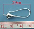 Support Boucle d'oreille pour boule &agrave; garnir x 1 Paire