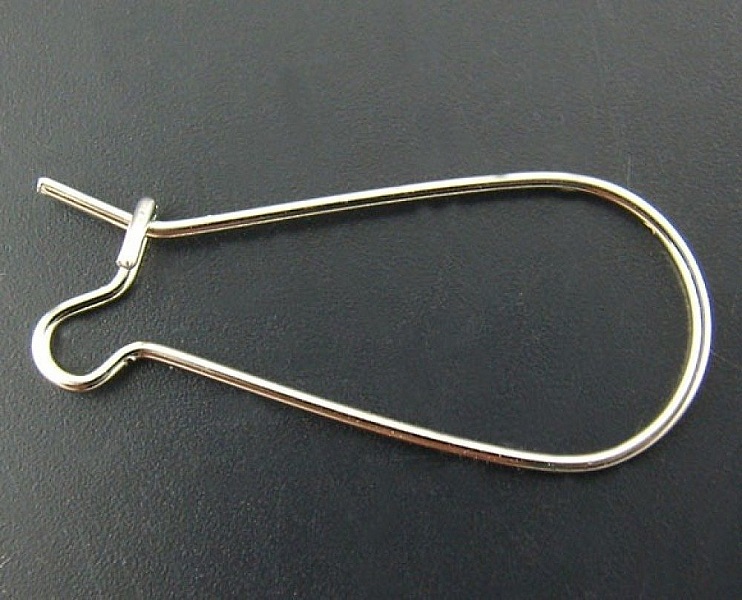 Support Boucle d'oreille Dormeuse 25mm N&deg;06 x 1 Paire