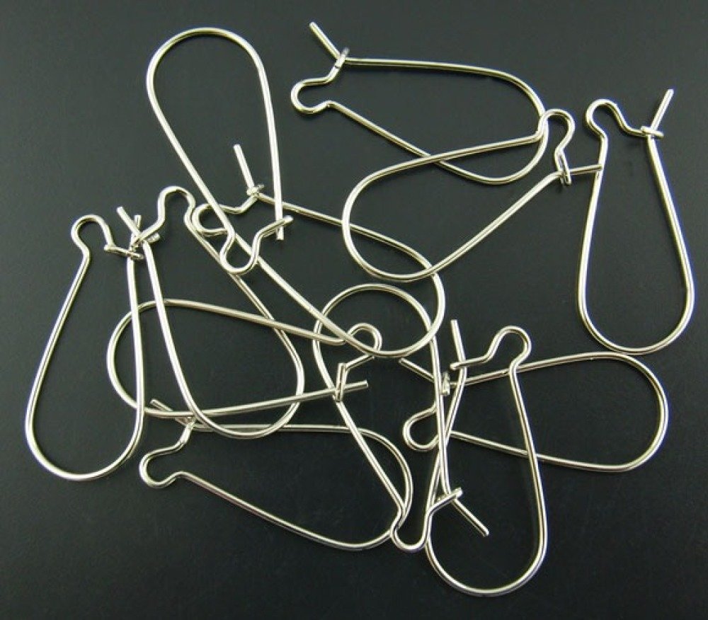 Support Boucle d'oreille Dormeuse 25mm N&deg;06 x 40 Paires
