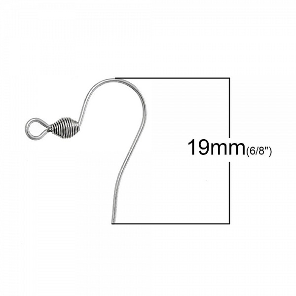 Support Boucle d'oreille Hame&ccedil;on Acier Inoxydable N&deg;01 X 1 Paire