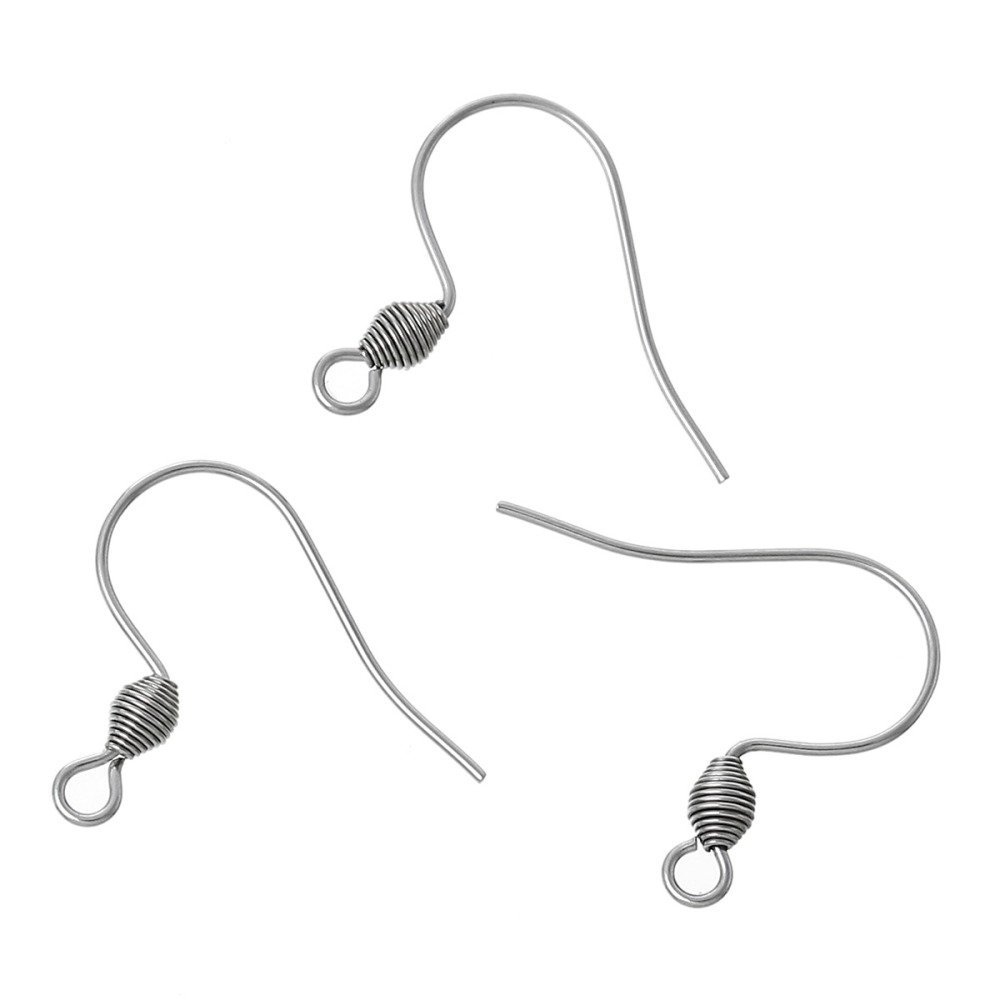Support Boucle d'oreille Hame&ccedil;on Acier Inoxydable N&deg;01 X 1 Paire