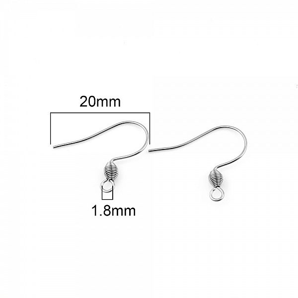Support Boucle d'oreille Hame&ccedil;on Acier Inoxydable N&deg;01-02 X 1 Paire