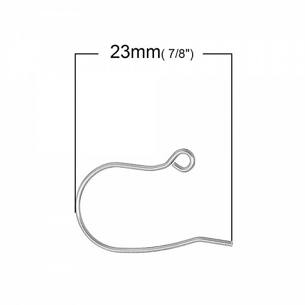 Support Boucle d'oreille Hame&ccedil;on Acier Inoxydable N&deg;02 X 5 Paires