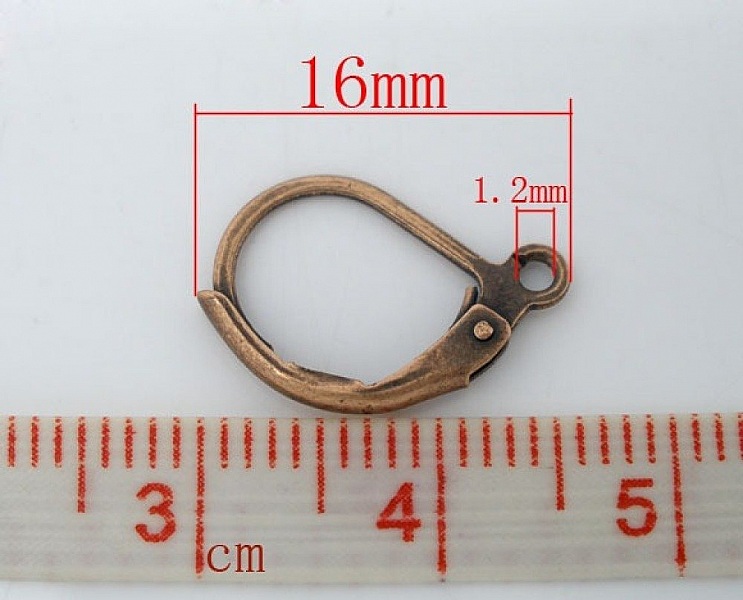 Support Boucle d'oreille Dormeuse N&deg;12 x 5 Paires