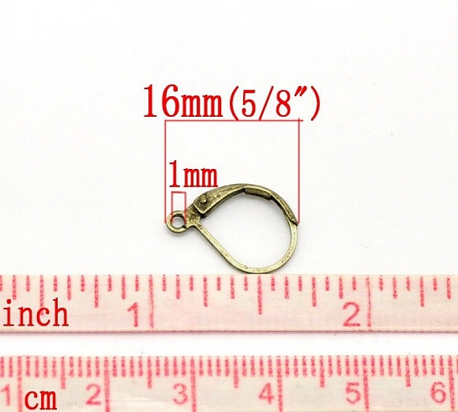 Support Boucle d'oreille Dormeuse N&deg;13 x 25 Paires