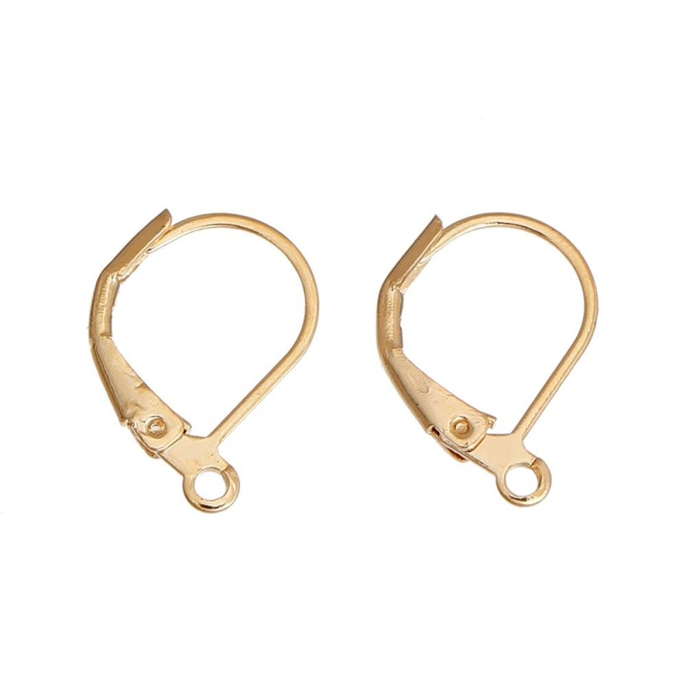 Support Boucle d'oreille Dormeuse N&deg;16 Plaqu&eacute; Or 14K