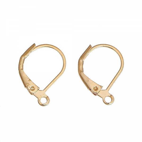 Support Boucle d'oreille Dormeuse N&deg;16 Plaqu&eacute; Or 14K