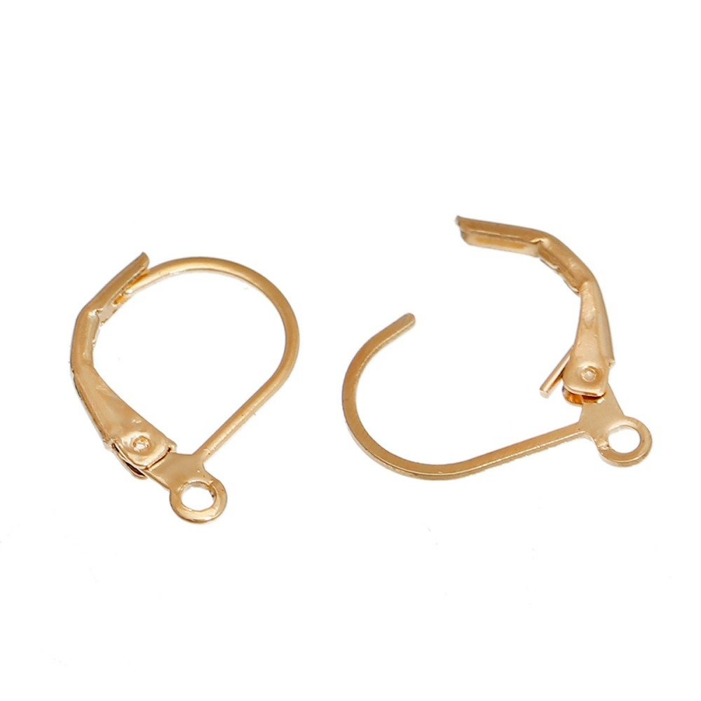 Support Boucle d'oreille Dormeuse N&deg;16 Plaqu&eacute; Or 14K