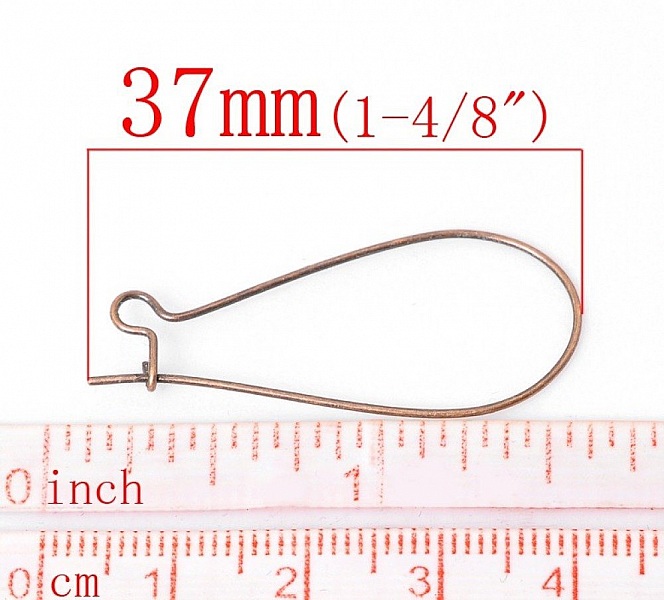 Support Boucle d'oreille Dormeuse 38mm N&deg;20 x 40 Paires