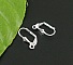 Supports de boucles d'oreilles dormeuses argentés pour bijoux.