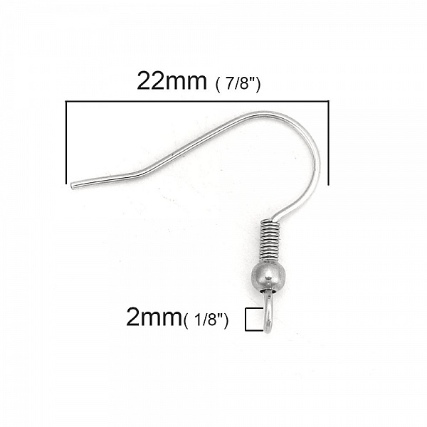 Support Boucle d'oreille Hame&ccedil;on Acier Inoxydable N&deg;03 x 5 paires