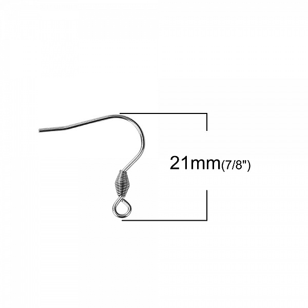 Support Boucle d'oreille Hame&ccedil;on Acier Inoxydable N&deg;04 x 5 paires