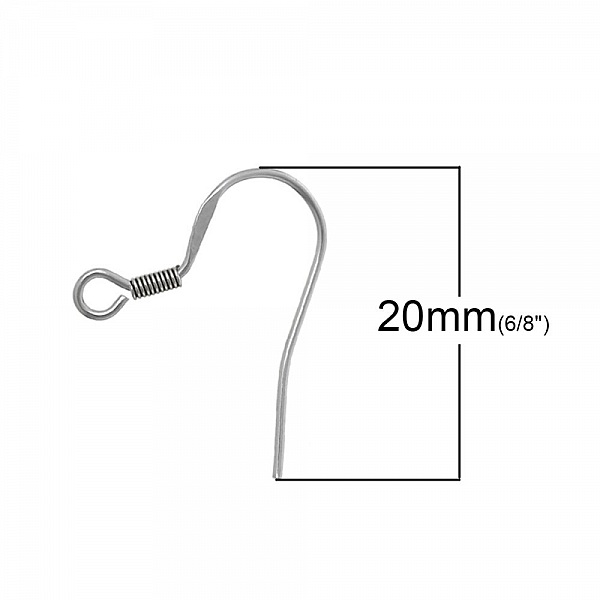 Support Boucle d'oreille Hame&ccedil;on Acier Inoxydable N&deg;05 x 5 paires