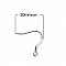 Support Boucle d'oreille Hame&ccedil;on Acier Inoxydable N&deg;06 x 1 paire