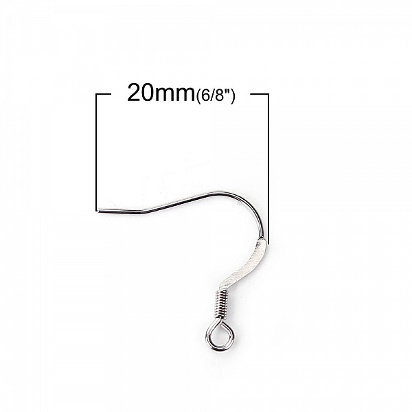 Support Boucle d'oreille Hame&ccedil;on Acier Inoxydable N&deg;06 x 1 paire