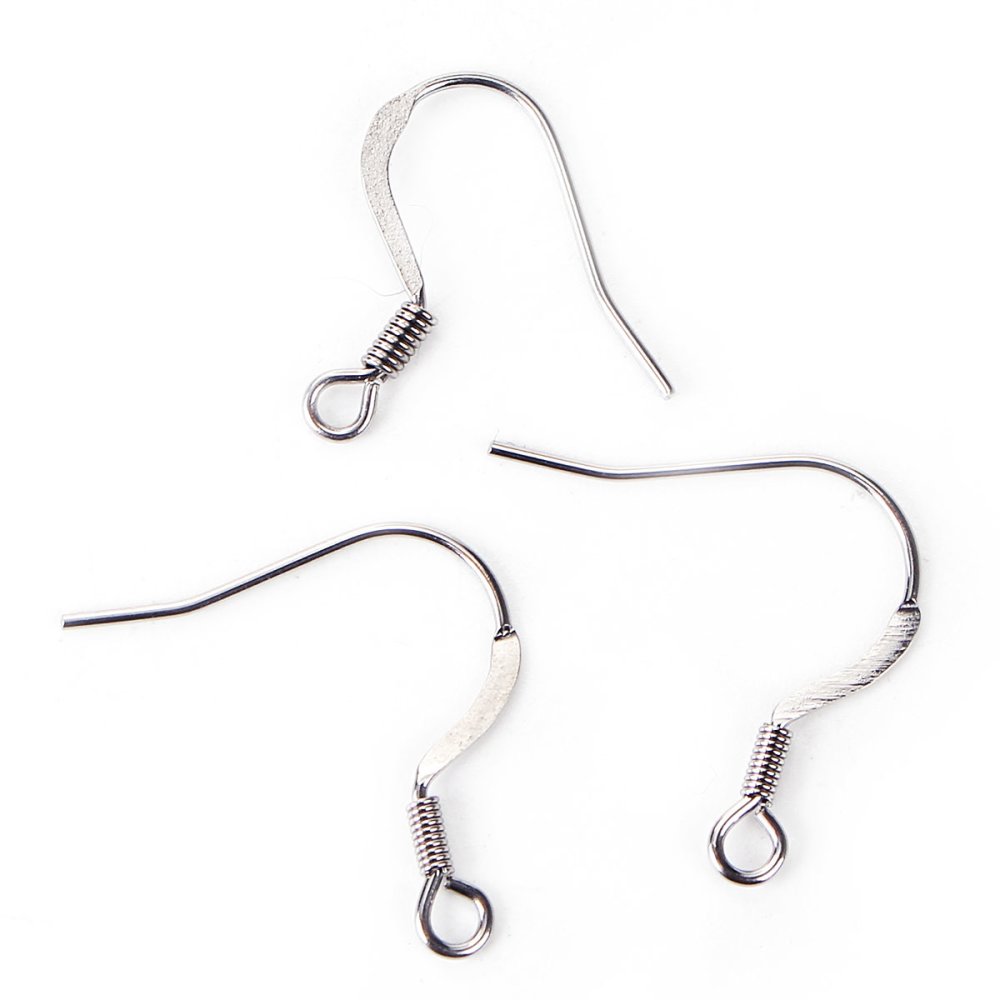 Support Boucle d'oreille Hame&ccedil;on Acier Inoxydable N&deg;06 x 1 paire