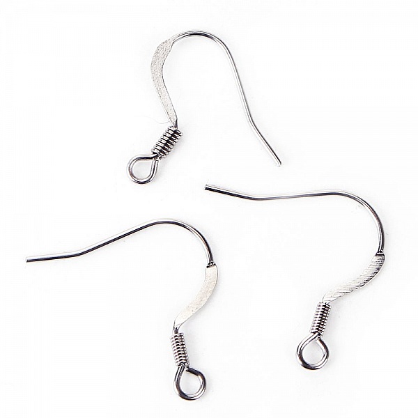 Support Boucle d'oreille Hame&ccedil;on Acier Inoxydable N&deg;06 x 1 paire