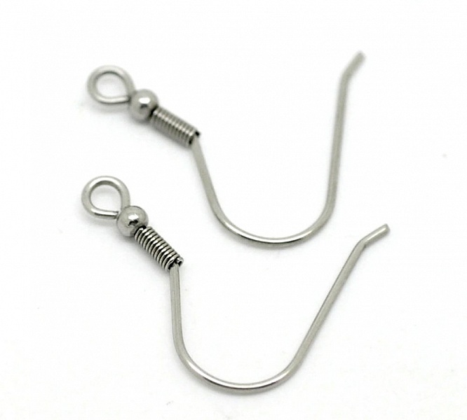 Support Boucle d'oreille Hame&ccedil;on Acier Inoxydable N&deg;07 x 1 paire