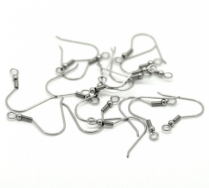 Support Boucle d'oreille Hame&ccedil;on Acier Inoxydable N&deg;07 x 1 paire