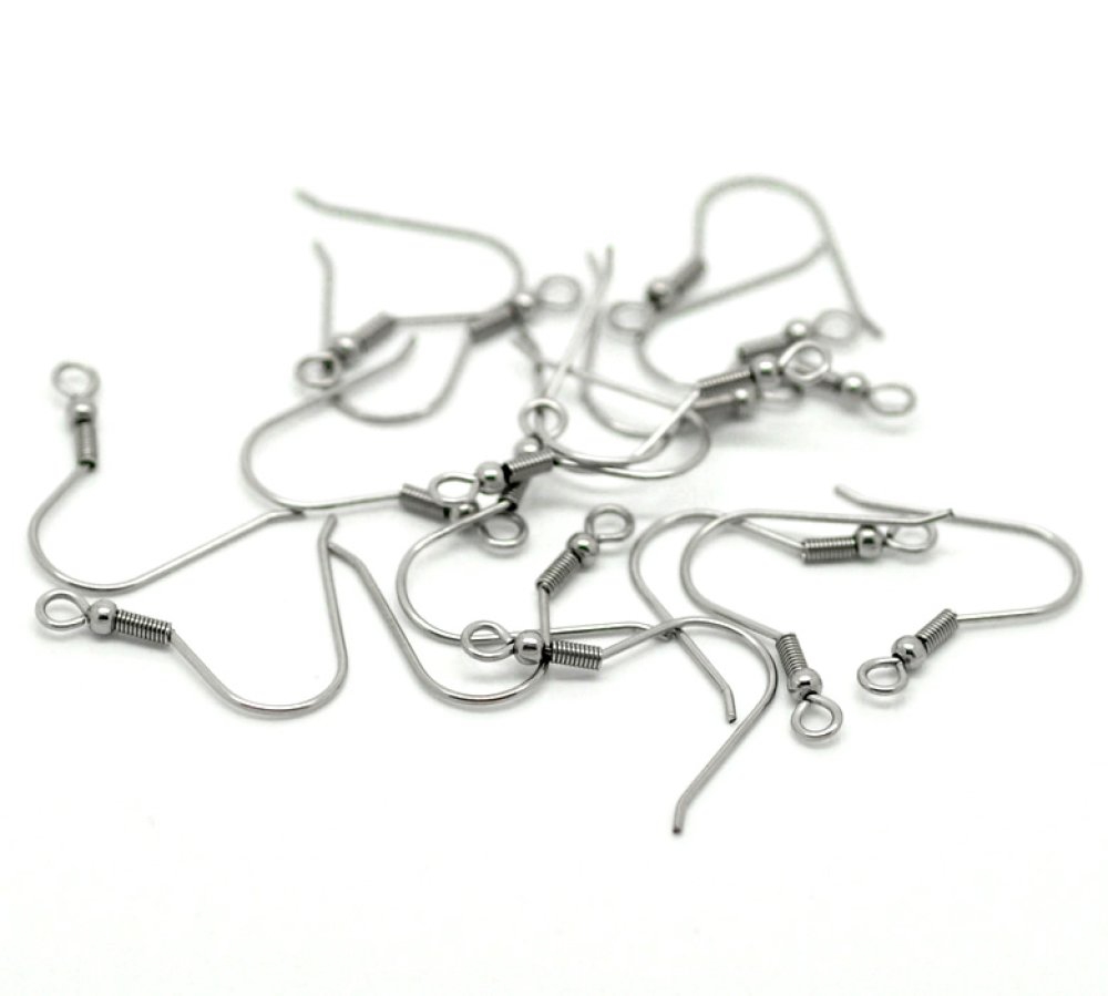 Support Boucle d'oreille Hame&ccedil;on Acier Inoxydable N&deg;07 x 5 paires