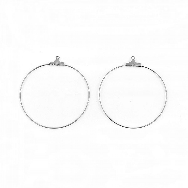 Support Boucle d'oreille Cr&eacute;ole en Acier Inoxydable N&deg;01 x 1 paire