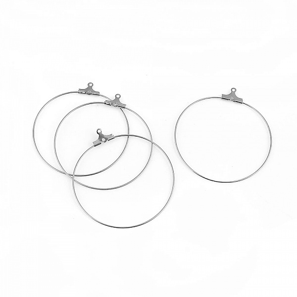 Support Boucle d'oreille Cr&eacute;ole en Acier Inoxydable N&deg;01 x 1 paire