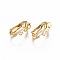 Support Boucle d'oreille Clip en Acier Inoxydable N&deg;01 x 1 paire dor&eacute;