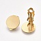 Support Boucle d'oreille Clips Plateau Acier Inoxydable Dor&eacute; N&deg;01