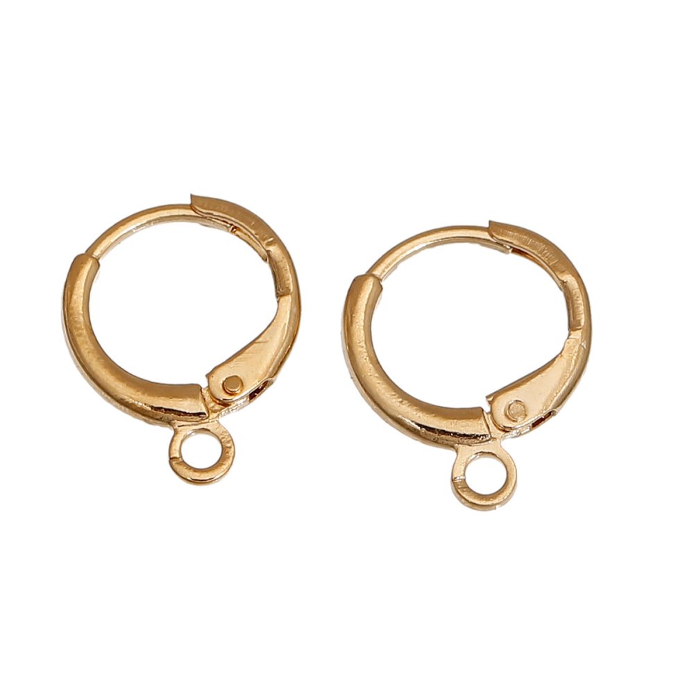 Support Boucle d'oreille Dormeuse N&deg;23 Plaqu&eacute; Or 14k
