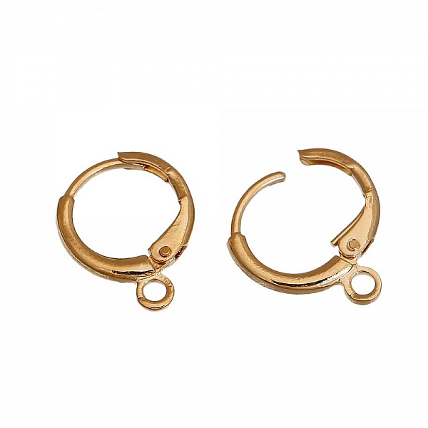 Support Boucle d'oreille Dormeuse N&deg;23 Plaqu&eacute; Or 14k