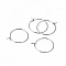 Support Boucle d'oreille Cr&eacute;ole en Acier Inoxydable Argent N&deg;03-20 mm x 5 paires