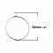Support Boucle d'oreille Cr&eacute;ole en Acier Inoxydable Argent N&deg;03-25 mm x 5 paires