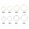 Support Boucle d'oreille Cr&eacute;ole en Acier Inoxydable Argent N&deg;03-25 mm x 5 paires