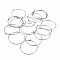 Support Boucle d'oreille Cr&eacute;ole en Acier Inoxydable Argent N&deg;03-30 mm x 5 paires