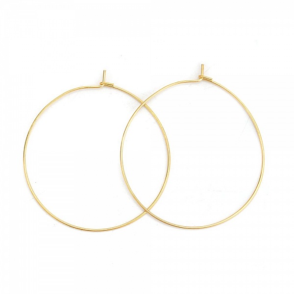 Support Boucle d'oreille Cr&eacute;ole en Acier Inoxydable Dor&eacute; N&deg;03-30 mm x 5 paires