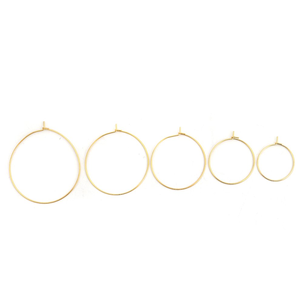 Support Boucle d'oreille Cr&eacute;ole en Acier Inoxydable Dor&eacute; N&deg;03-40 mm x 5 paires