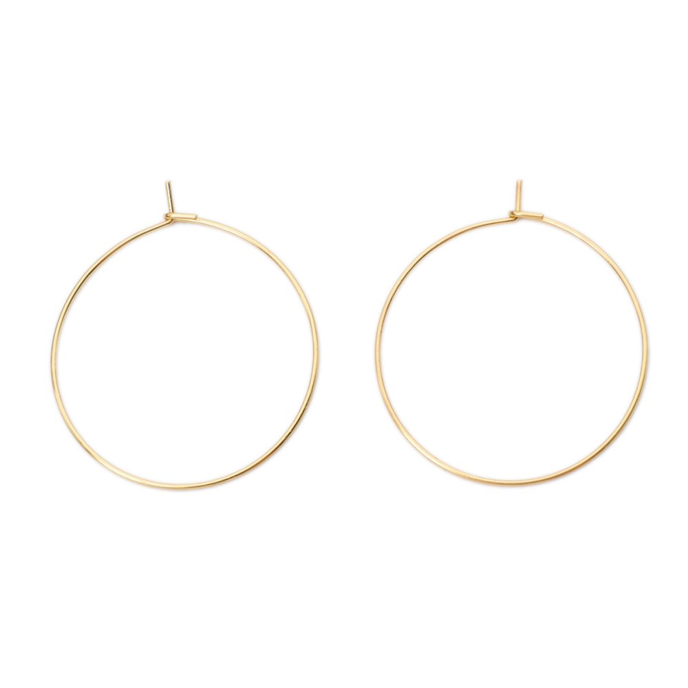 Support Boucle d'oreille Cr&eacute;ole en Acier Inoxydable Dor&eacute; N&deg;03-40 mm x 5 paires