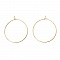 Support Boucle d'oreille Cr&eacute;ole en Acier Inoxydable Dor&eacute; N&deg;03-40 mm x 5 paires