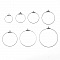 Support Boucle d'oreille Cr&eacute;ole en Acier Inoxydable N&deg;02-45 mm x 5 paires
