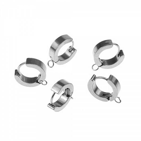 Support Boucle d'oreille Cr&eacute;ole en Acier Inoxydable N&deg;04 x 1 paire