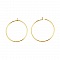 Support Boucle d'oreille Cr&eacute;ole Plaqu&eacute; Or 18K Dor&eacute; N&deg;01-25 mm x 1 paire