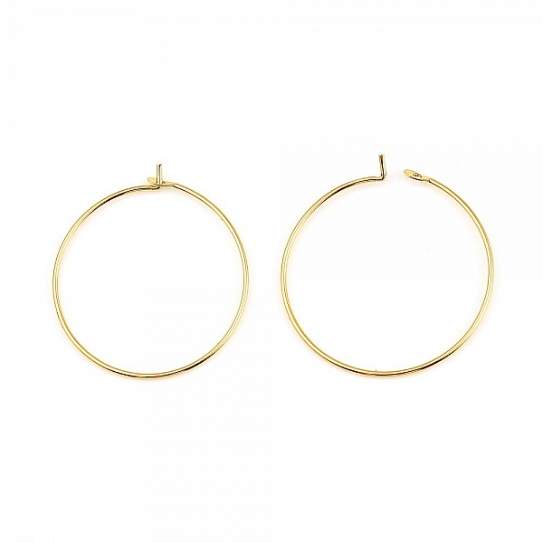 Support Boucle d'oreille Cr&eacute;ole Plaqu&eacute; Or 18K Dor&eacute; N&deg;01-25 mm x 1 paire