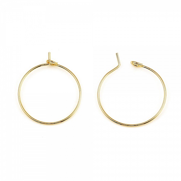Support Boucle d'oreille Cr&eacute;ole Plaqu&eacute; Or 18K Dor&eacute; N&deg;01-35 mm x 1 paire