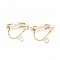 Supports de boucles d'oreilles clips en cuivre plaqué or 18K.