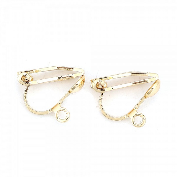 Supports de boucles d'oreilles clips en cuivre plaqué or 18K.