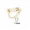 Support de boucle d'oreille clip en cuivre plaqué or 18K.